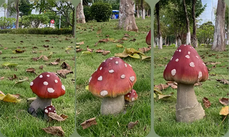 Garden Creative Simulation Mushroom Resin Decoration Items Outdoor Courtyard Lawn Accessories Kindergarten Landscape Ornaments