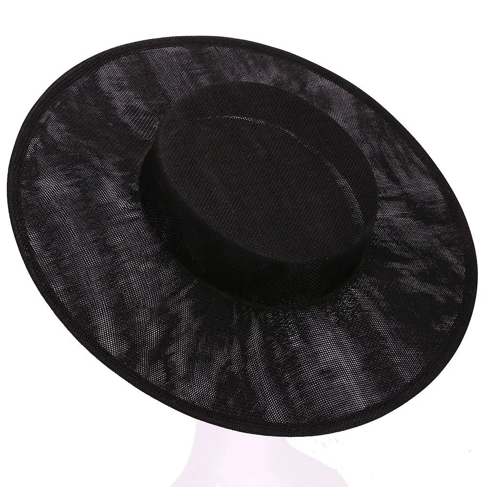 Elegant Hair Accessories DIY Hat Fascinator Base Headwear Plain Color Banquets Hats Multiple Colors Big Top Hats Cocktail