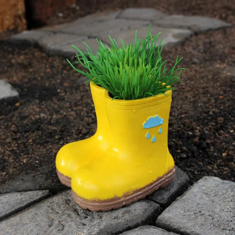 Garden Decoration Resin Rain Boot Planter Funny Decorative Flower Pot Crafts Pen Holder Balcony
