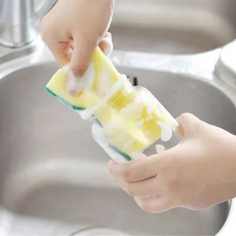 Double sided magic sponge for motorcycles, pots, and kitchens - heavy-duty grease cleaning sponge