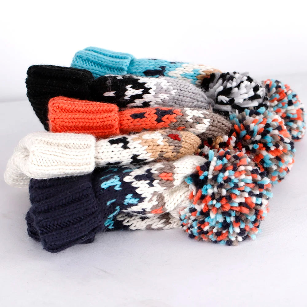 2024 skiing Cashmere Woman Winter Hat Autumn Beanies With Pompom Warm Wool Skullies Wholesales acrylic beanies winter hat
