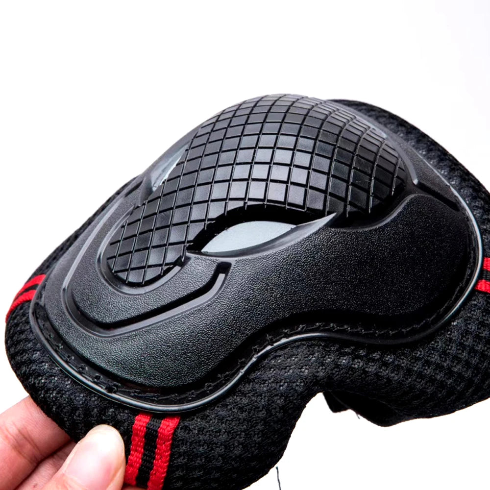 6Pcs/Set Sports Protective Gear Set Skating Knee Pad Elbow Pad Wrist Hand Protector for Kid Adult Cycling Roller Rock Climbing