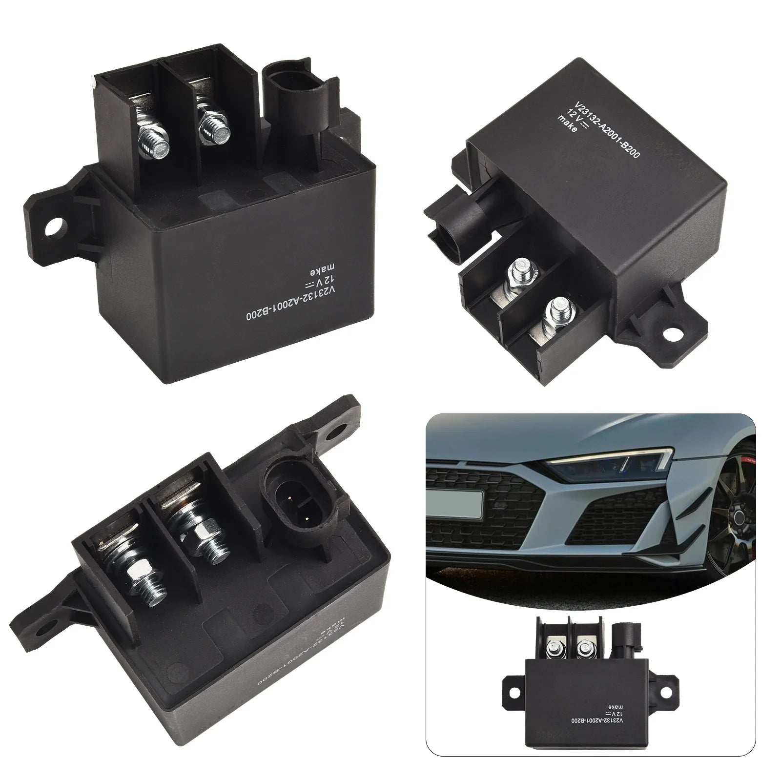 Automotive Circuits 12VDC Power Relay Automotive Relay Reliable Operation Retention Nuts Included For Automotive Systems