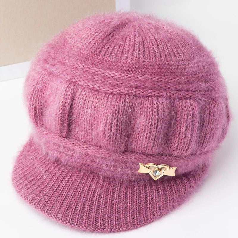 Knitted Hats for Middle-aged and Elderly People in Autumn and Winter, Warm and Cold Resistant, Available in Four Colors