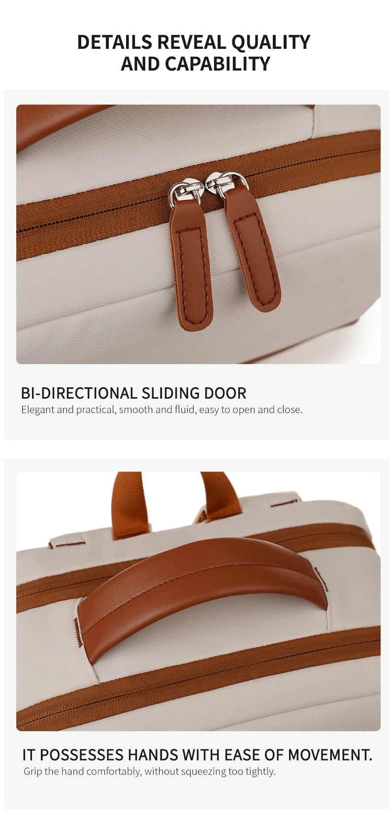Fashionable and Simple Large-Capacity Backpack for Daily Commuting and Office Use