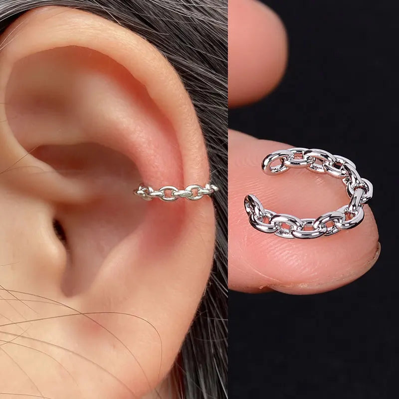 Stackable Earrings Without Ear Hole Star Wrap Clip On Earrings Earcuff for Women Ear Screen Climb Cuffs Fake Piercing One pair