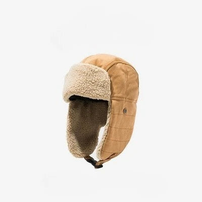 Men's and Women's Winter Lei Feng Hats, Fashionable and Trendy Ear Protection Hats, Warm Cotton Hats, Pilot Motorcycle Hats