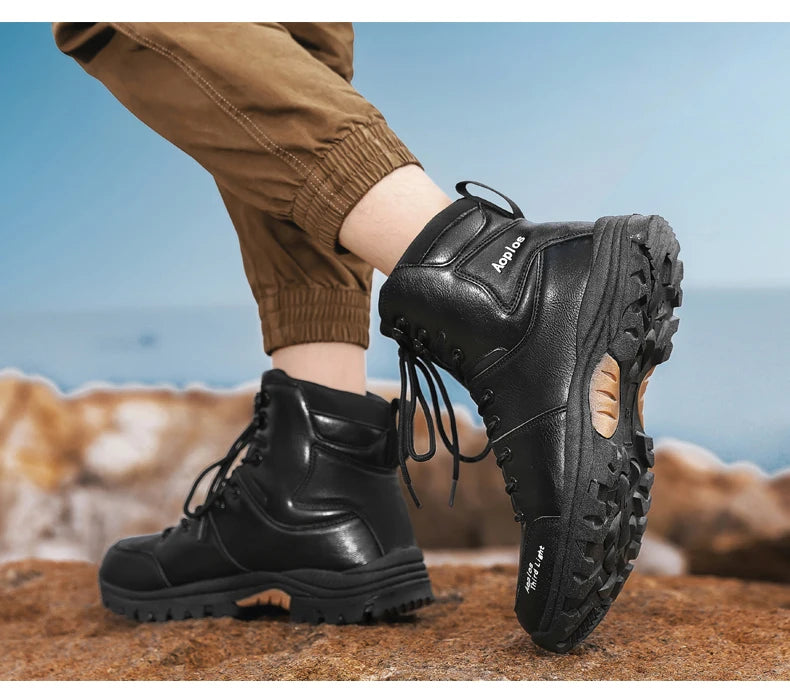 Upgraded Tactics Combat Training Boots Male Outdoors Camping Anti-wear Rapid Response Hiking Shoes Fishing Hunting Sneakers Men