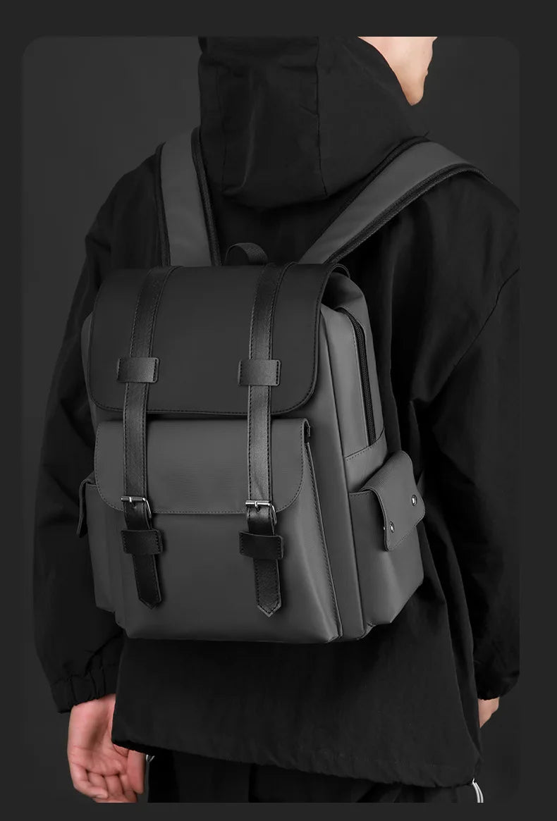 New Fashionable Backpack, Trendy Simple Casual Bag, Solid Color Business Travel Bag, Large Capacity Laptop Bag, Unisex Student School Bag, Multi-Functional Storage Bag