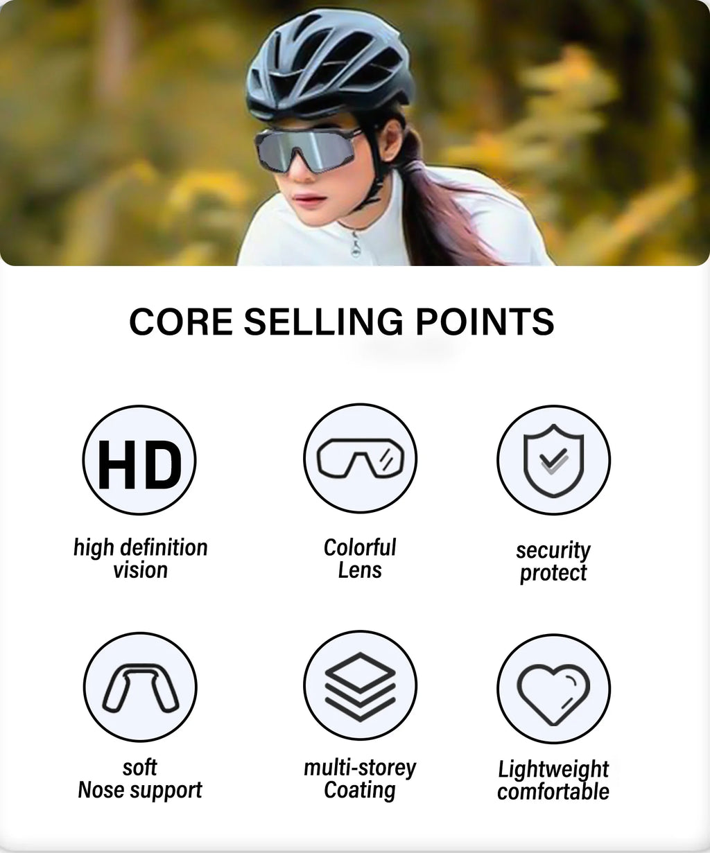 Outdoor Sport Sunglasses for Men Women Fashion Hiking Cycling Sun Glasses Goggles Male Shdes Anti Glare Mirror UV400