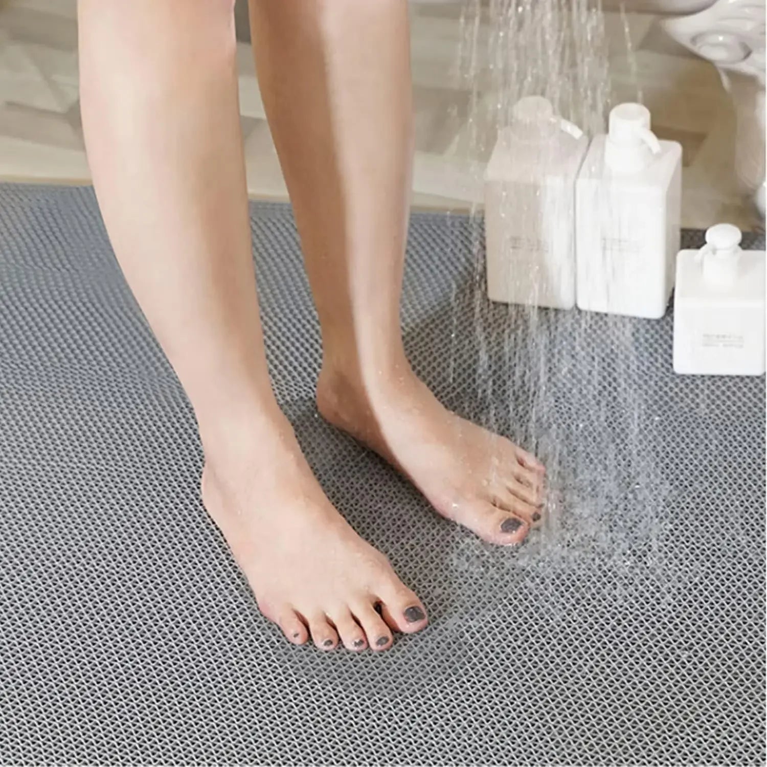 Bathroom Mat,slip Drainage,bathroom Moisture-proof Area Door Shower Floor Mat,multifunctional Kitchen Waterproof Plastic Carpet