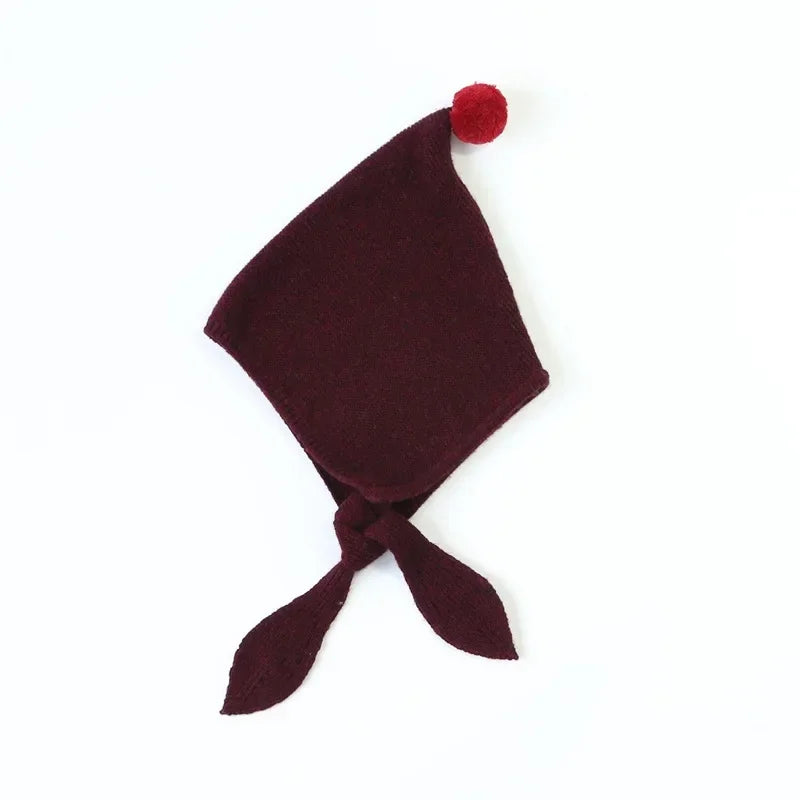 Knitted Kids' Hats for Fall and Winter - Cashmere Caps for Boys and Girls with Pointed Ears Design