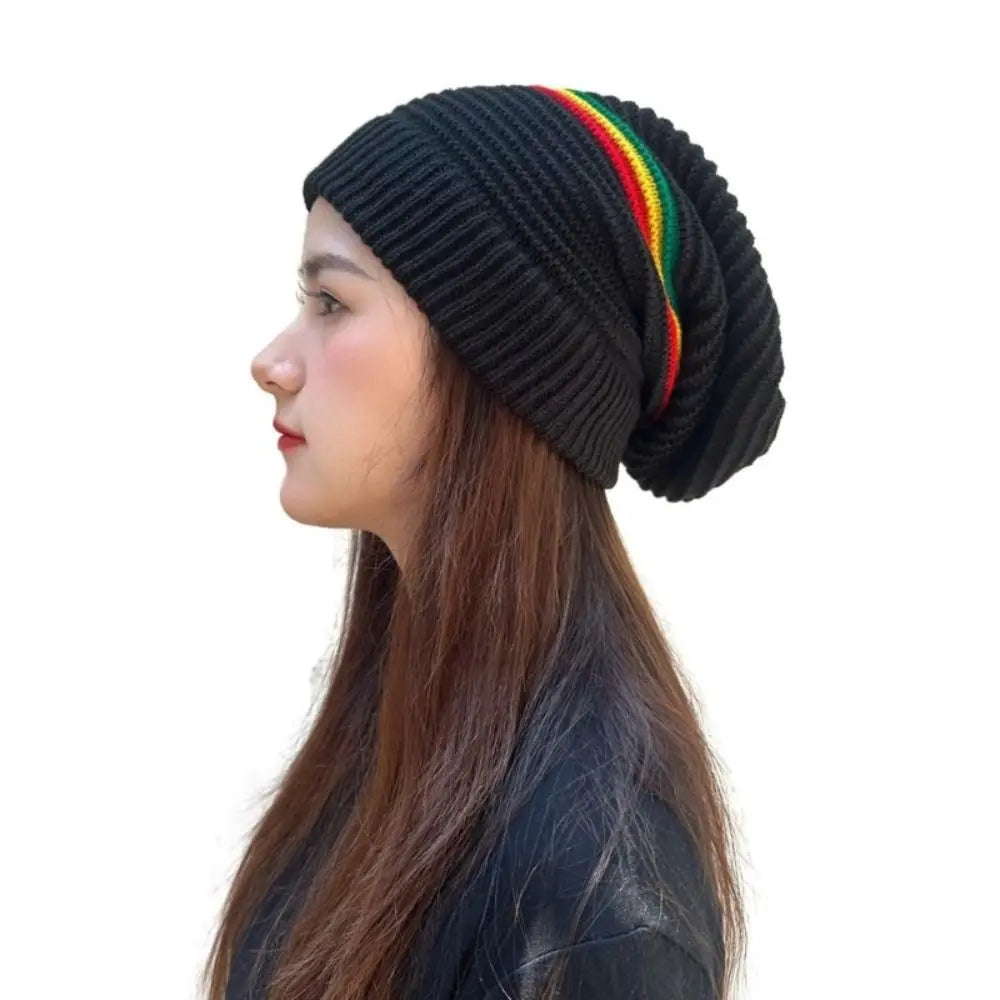 Beanies Pullover Weaving Reggae Hat Striped Color Hip Hop Hat Jamaica Knitted Hat Warm Comfortable Skull Caps Winter Autumn