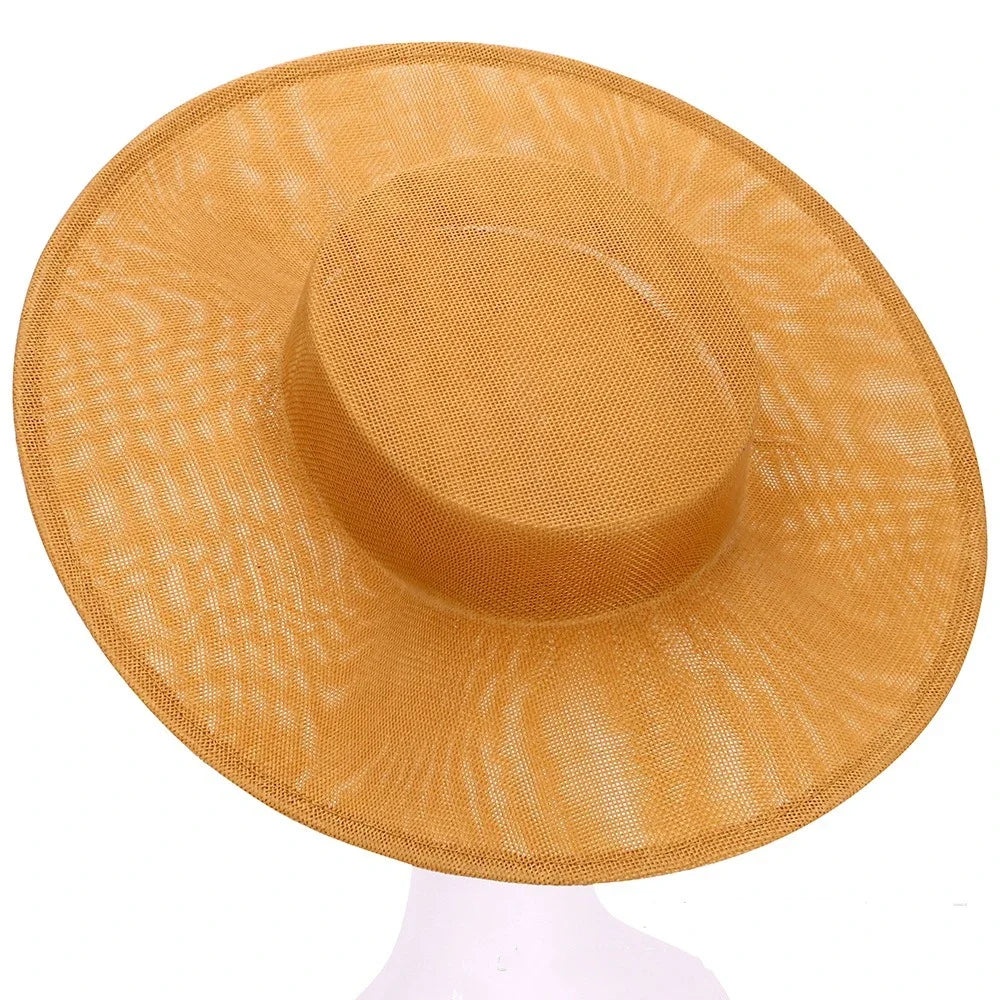 Elegant Hair Accessories DIY Hat Fascinator Base Headwear Plain Color Banquets Hats Multiple Colors Big Top Hats Cocktail