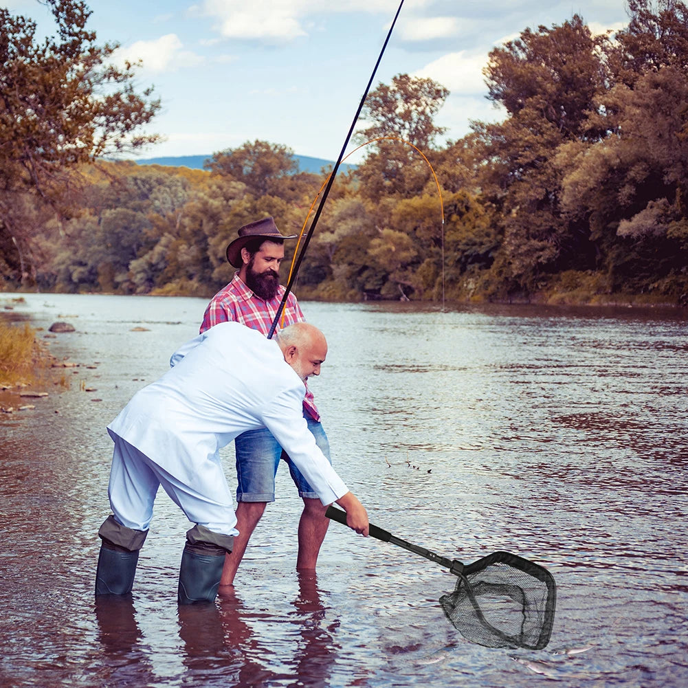 Fishing Net Fish Floating Landing Nets with Foldable Telescopic Pole Handle&Nylon Mesh for Saltwater Freshwater Catch&Release