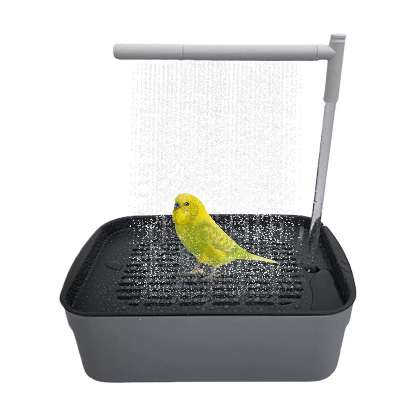 Bird bath tub, automatic bird bath tub with circulating water shower, low-noise bird shower for budgies, automatic pet bird bath
