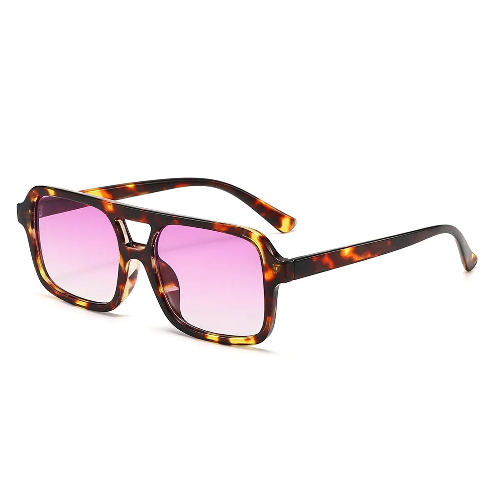 Men Driving Sunglasses Trendy Square Sunglasses Large Frame Yellow Lens Night Vision Glasses Women Retro Sun Glasses Anti Uv400
