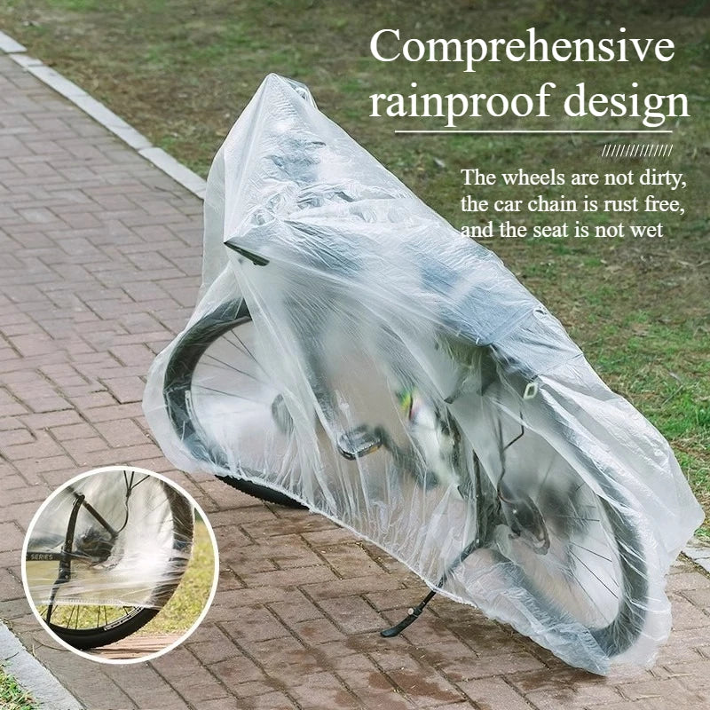 Bicycle Cover Disposable Waterproof Dustproof Cover Dust Transparent Motorcycle Covers Bike Protective Gear Bycicle Accessories