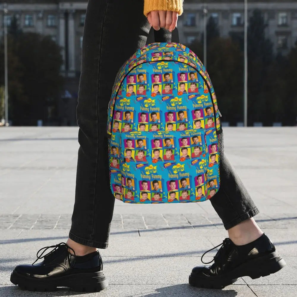 The Wiggles Tv Show Music Band Backpack Student Boys Girls BookBag Children School Bag Computer Shoulder Bags for Men Women