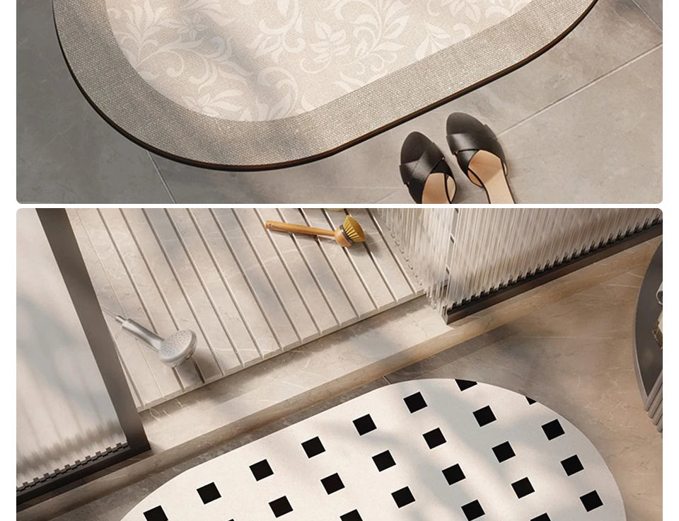 Bathroom Carpet Water-absorbing Quick-drying Floor Mat Non-slip Wash-free Rug Home Decoration Bath Diatom Mud Rugs  Alfombra