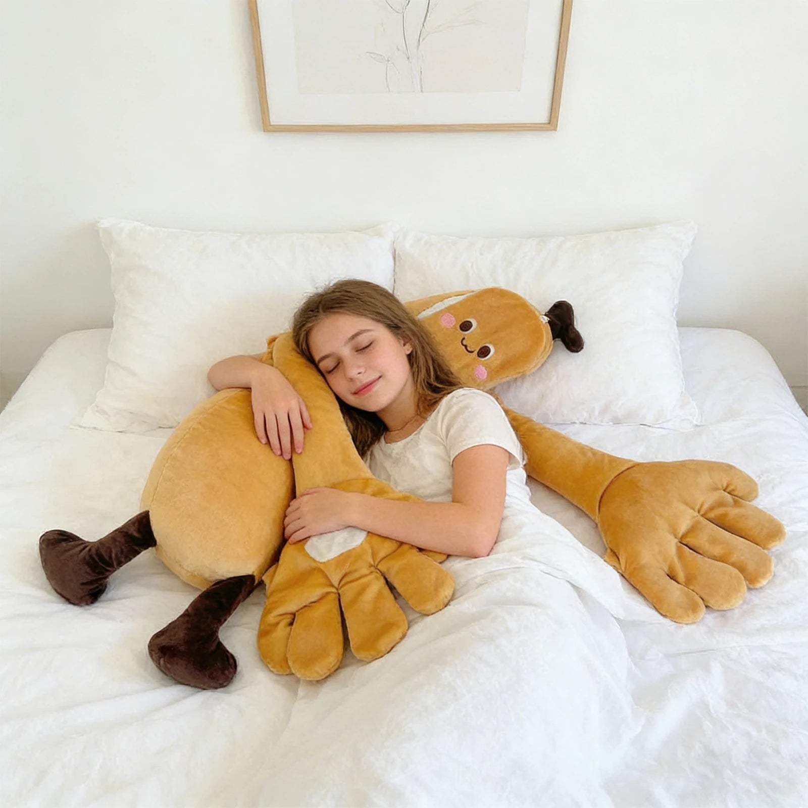 Creatively Banana Shaped Gently Cozy Pillow Soft Comfortable Hugging Pillow Practical Improve Sleep Quality Adorable Pillow