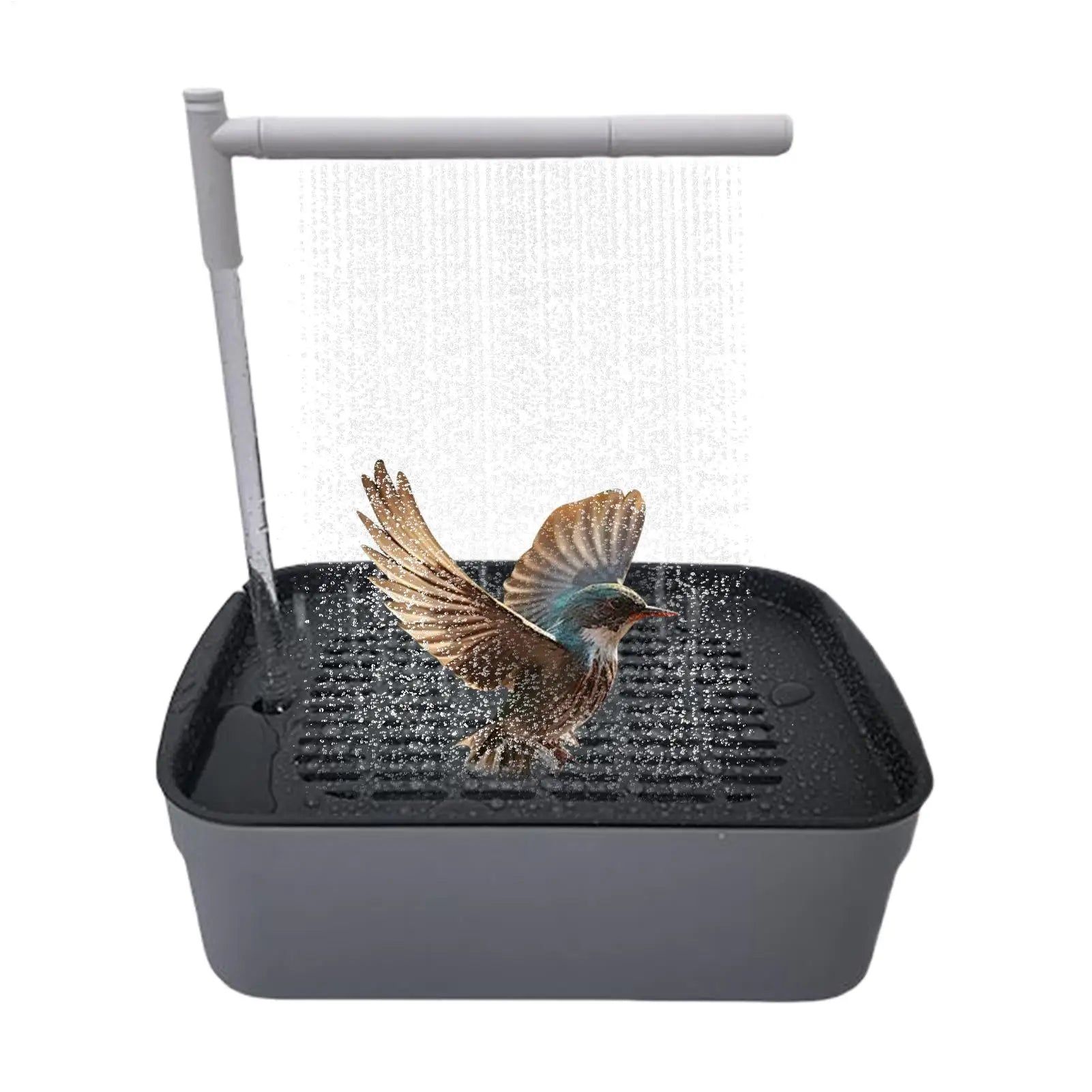Bird bath tub, automatic bird bath tub with circulating water shower, low-noise bird shower for budgies, automatic pet bird bath