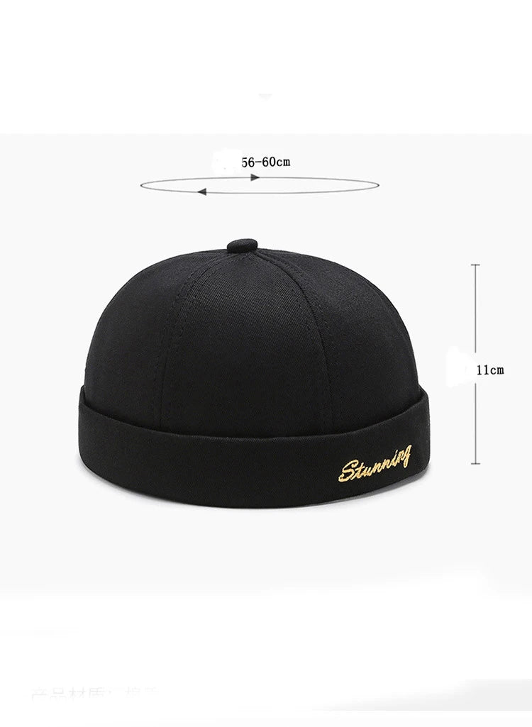 New Fashion Four Seasons Landlord Hats, Men's Street Hip-Hop Hats Beanie Melon Skin Hats, Women's Bare Plate Hats, Women's Tides