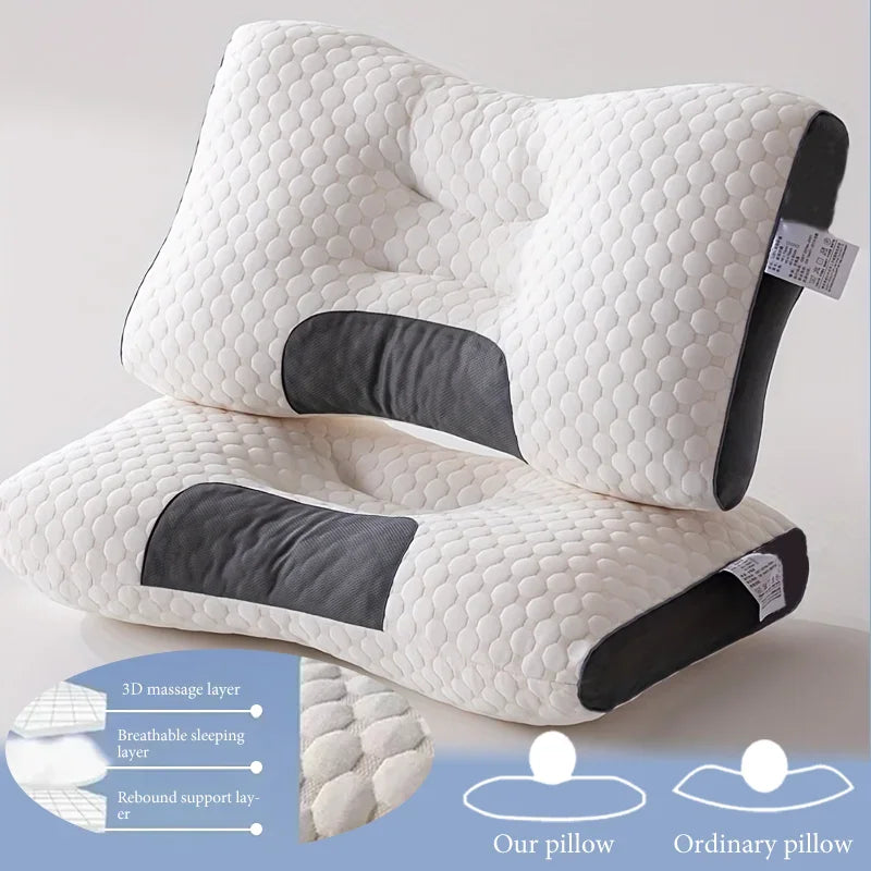 1/2/4 Pcs Bedding Sleep Pillow Neck Pillow with Elasticity and Non Collapse Soft Neck Protection Sleeping Pillow Neck comfort