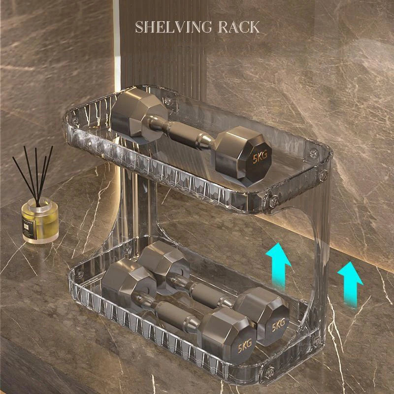 Bathroom Storage Rack Toilet Double Layer Cosmetics Storage Box Washstand Organizer Desktop Skincare Storage Rack Display Stand