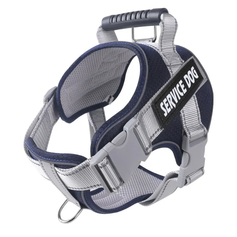 Customized Name Dog Harness Labrador Retriever Harness Medium Large Dog Reflective Adjustable Outdoor Walking Pet Supplies