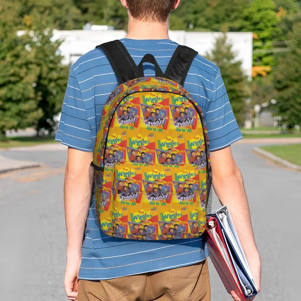 The Wiggles Tv Show Music Band Backpack Student Boys Girls BookBag Children School Bag Computer Shoulder Bags for Men Women