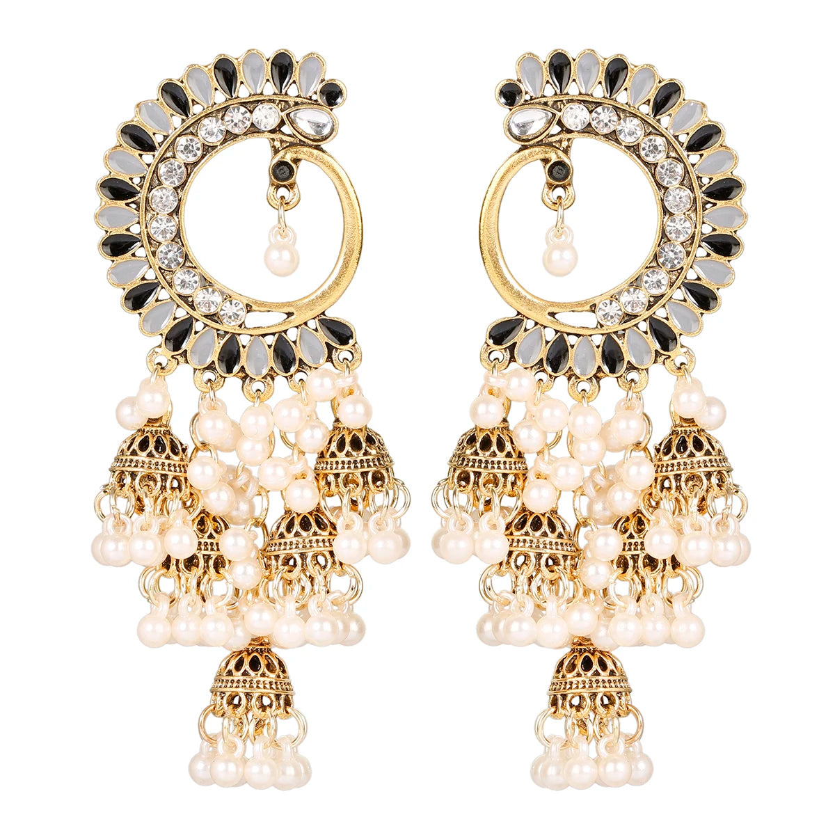 1Pair Earrings For Women Accessories Bells Indian Jewelry Ear Rings For Girls Fashion Vintage Earring Dangling Gift Kolczyki