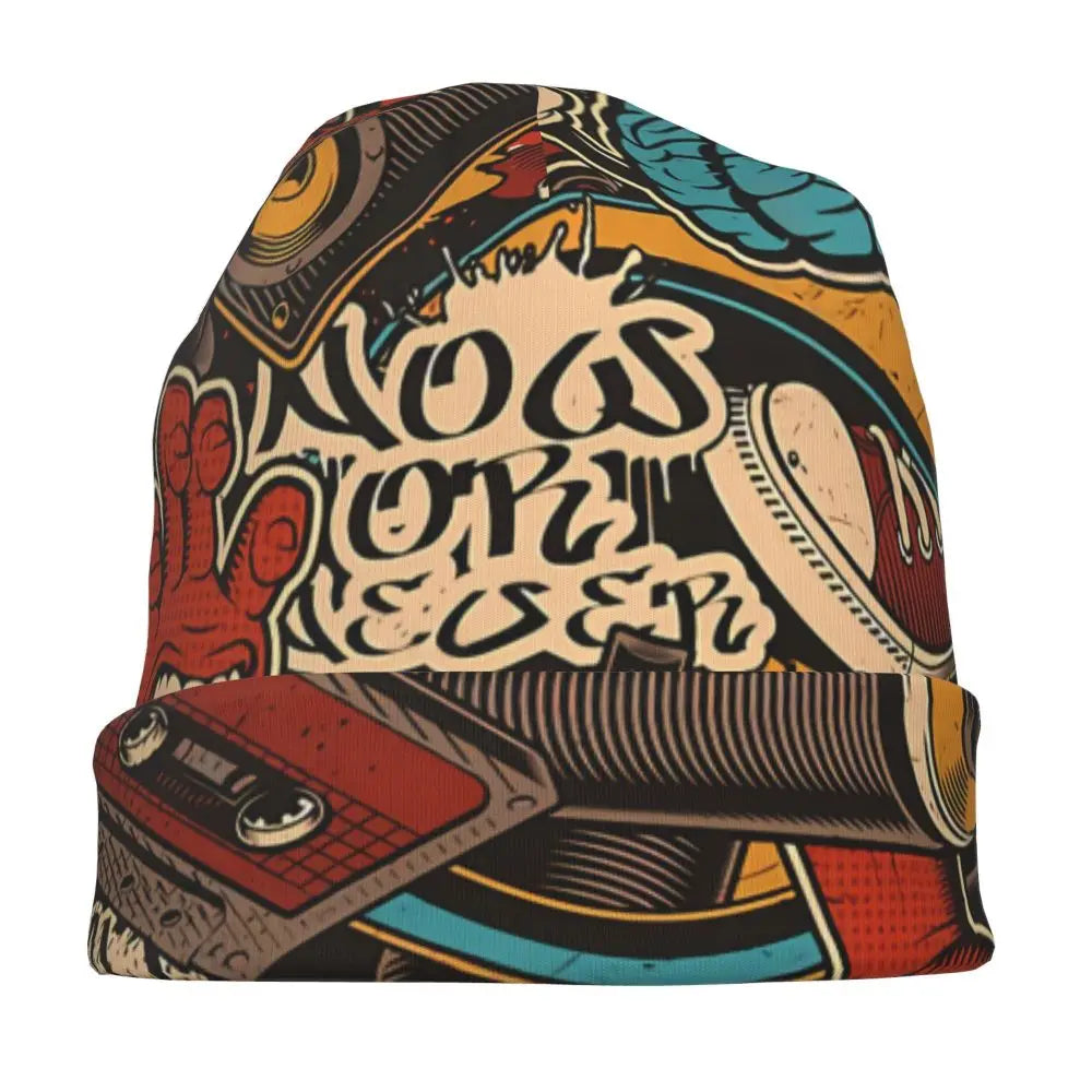 Bonnet Hats Men Women's Thin Hat Urban Pattern Pop Autumn Spring Warm Cap Hip Hop Skullies Beanies Caps