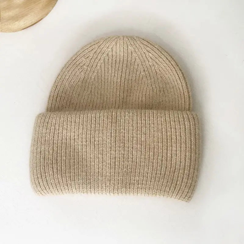 Men's and women's cold hats, winter hats, women's windproof pullover knitted hats, versatile and warm woolen hats