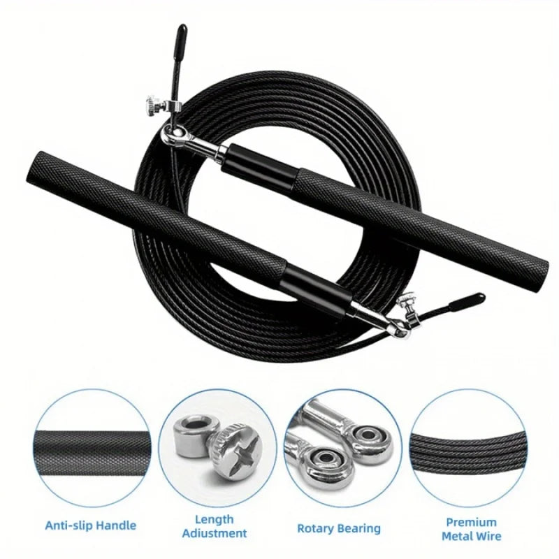 Steel Wire Skipping Rope Fitness Sports Equipment Bearings Skipping Rope Middle School Students Training Aluminum Alloy