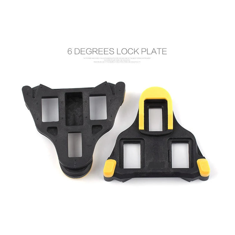 Bike Cleats Self-locking Cycling Pedals Cleat Set Lightweight Platform Pedals 3 Bearings Pedals Indoor Cycling & Road Bike