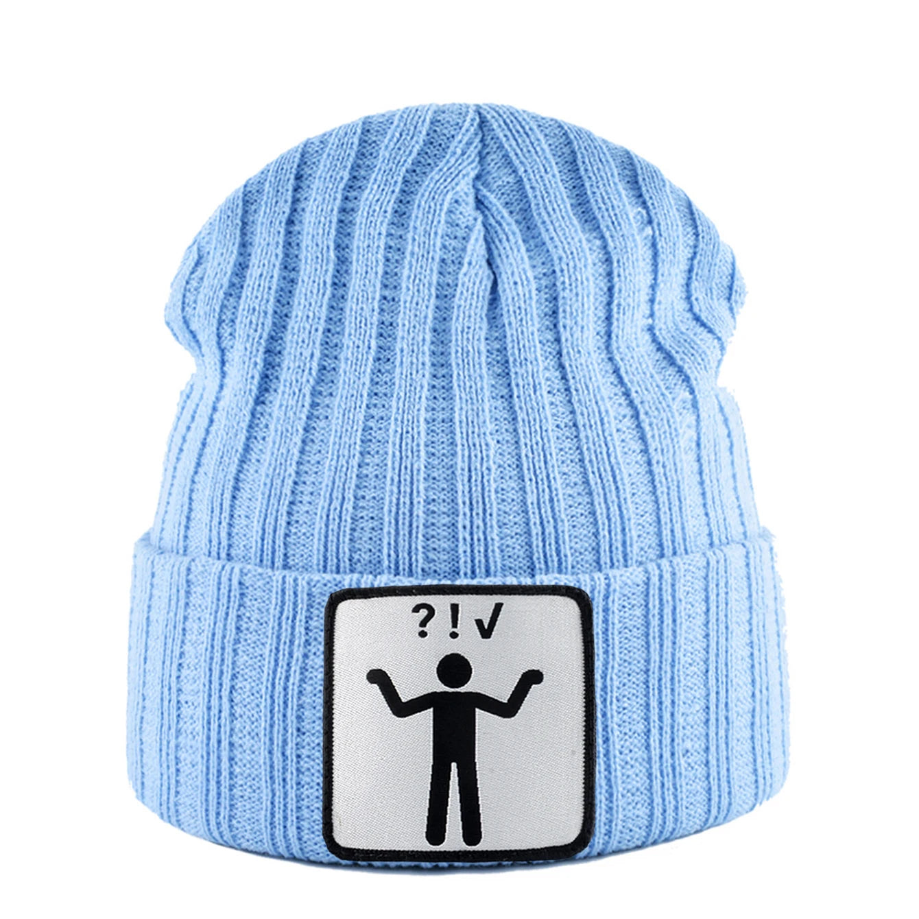 Knitted Skullies Beanie With Animals Patch Men Women Outdoor Casual Sport Hats Autumn Winter Solid Color Hip Hop Beanies