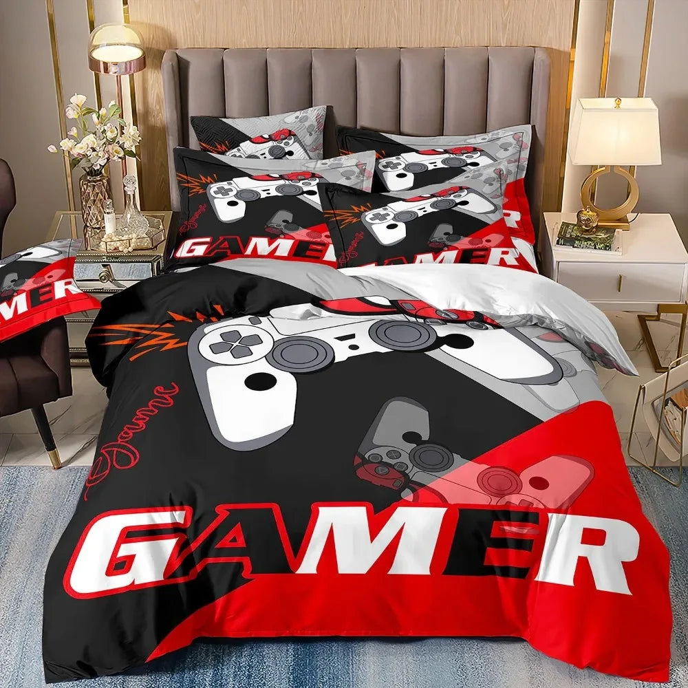 3d Gamer Bedding Sets For Boy Gaming Duvet Cover Set Queen Video Games Comforter Cover,Playstation Designs Bed Set For Teen Boys