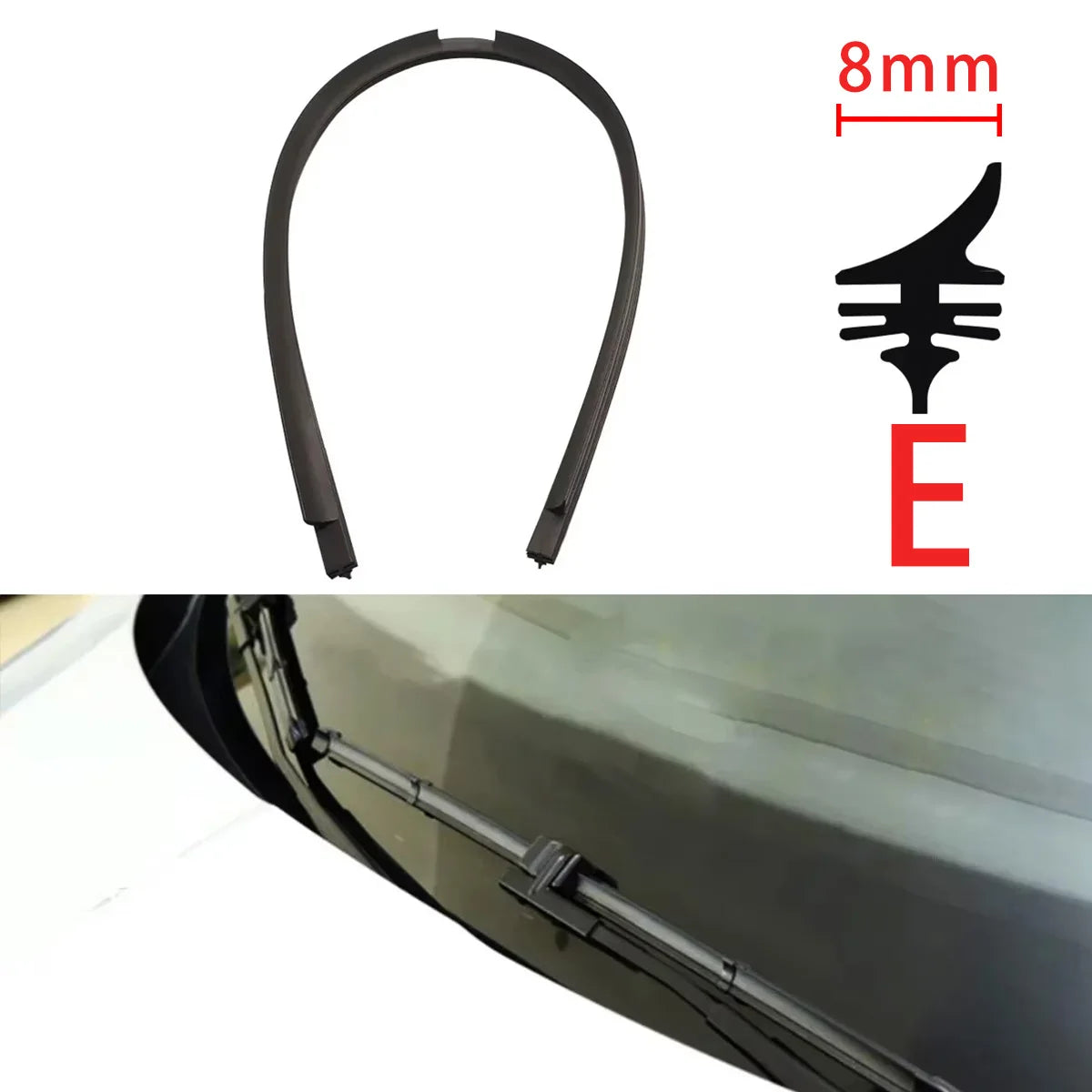 1PC Car Windshield Wiper Rubber Strips Car Accessorie Wiper Blade Replacement Parts All Seasons Windshield Wiper Blades Blade