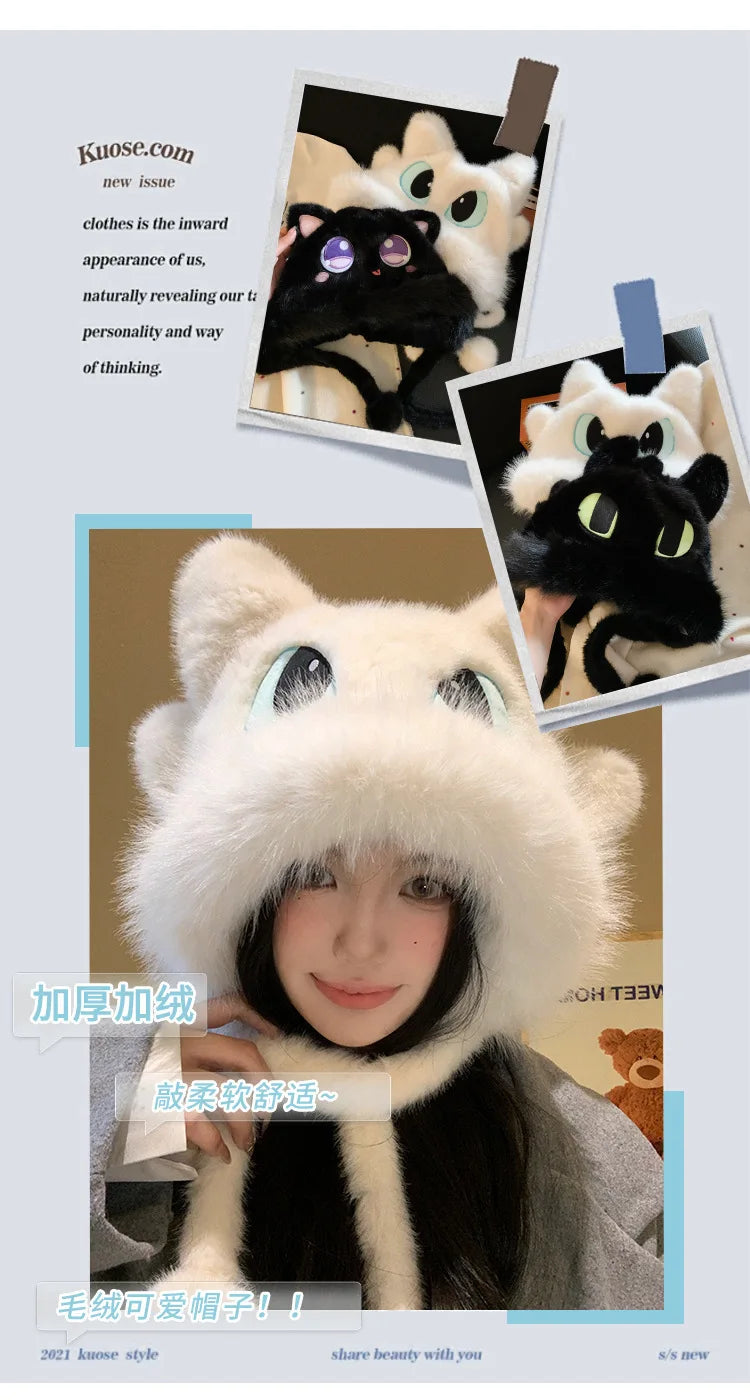 Toothless Creative Hats Cosplay Supplies Cartoon Derivative Peripheral Caps Warm Hat Cute Accessories Children Birthday Gift