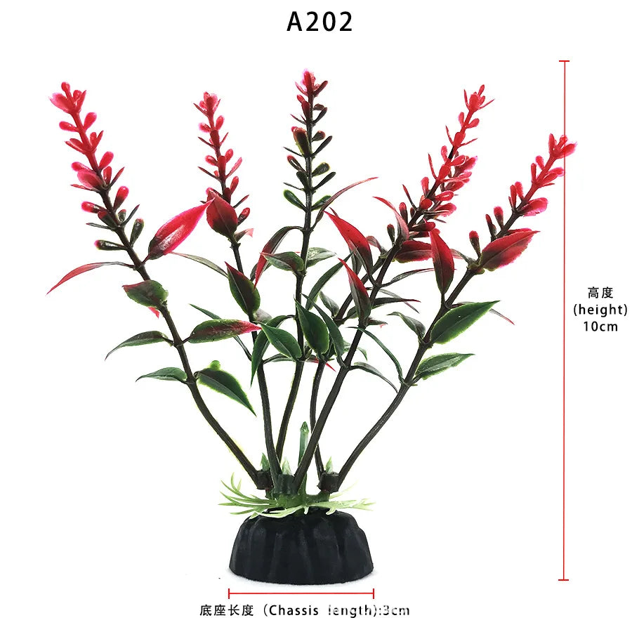 Aquarium Decorations Simulated Aquatic Plants Fish Tank Landscaping Plastic Seagrass Ornaments for Aquatic Pet Supplies
