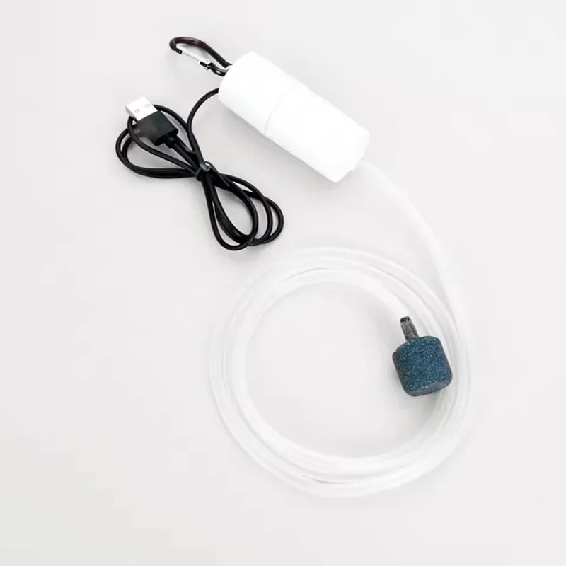 Usb Aquarium Air Pump Portable Silent High Air Volume Oxygenator For Fish Tank Aquatic Accessories Fish Keeping Supplies