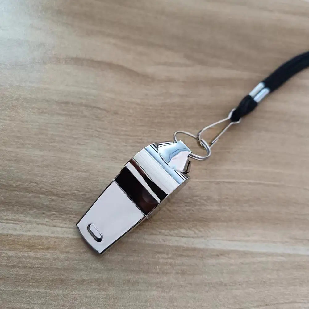 1PC Referee Whistles Metal Whistles Stainless Steel Metal Sports Whistles Sports Equipment With Lanyards Sports Referee Tools