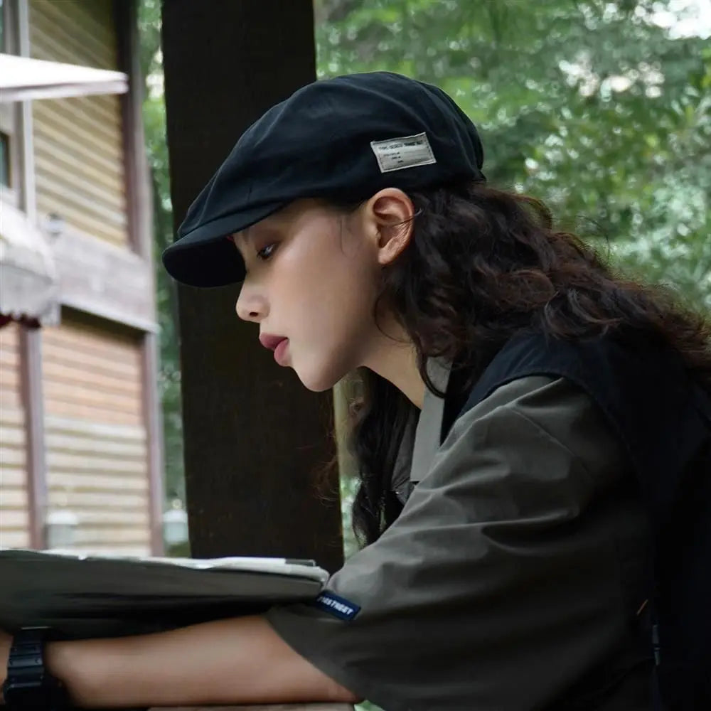 Vintage Unisex Hats Japanese Retro British Style Face-Flattering Versatile Autumn Daily Wear For Men Women Casual Outings Fits