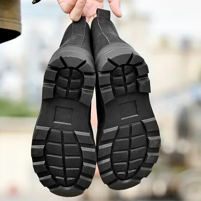 Winter Men Boots Waterproof Leather Boots Keep Warm Mens Ankle Boots Comfortable Man Work Boots Male Snow Boots Men Botas