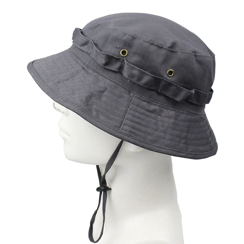 Sun Hats for Men Women Bucket Hat Boonie Hat Foldable Sunshine Protection Hiking Beach Fishing Summer Safari with Windproof Cord