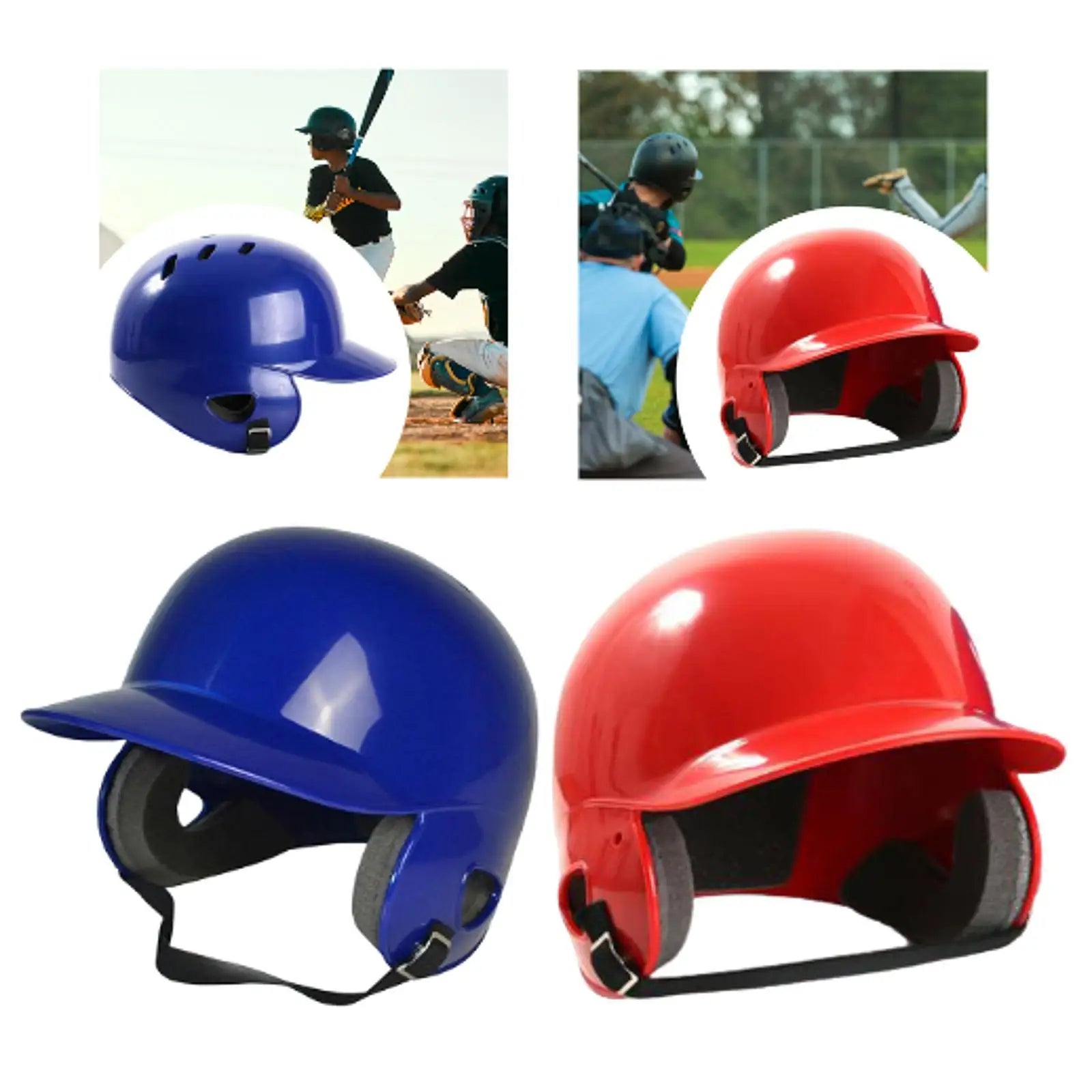 Baseball Batting Helmet Baseball Equipment Lightweight Double Eear Guard for Game Training Tournament Sports Competition