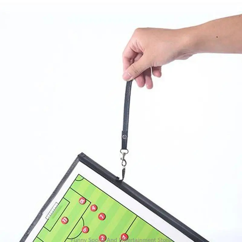 C4DE Football Soccer Board Portable Trainning Assisitant Equipments Leather Teaching Board Clipboard Gift