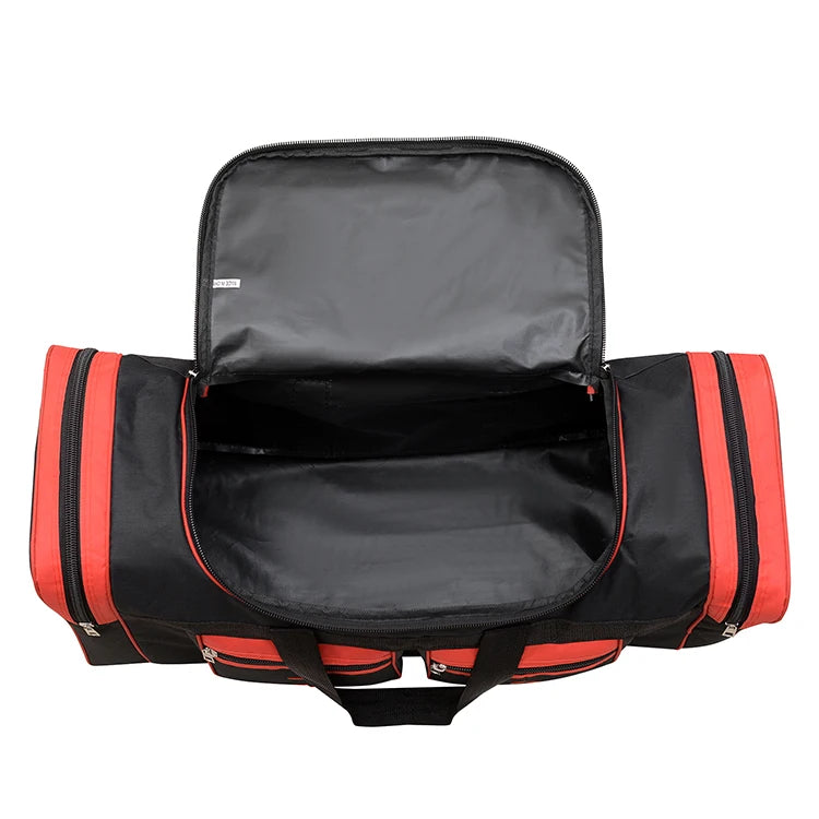 Large capacity luggage bag - multi pocket travel handbag, sports equipment bag, zipper closure