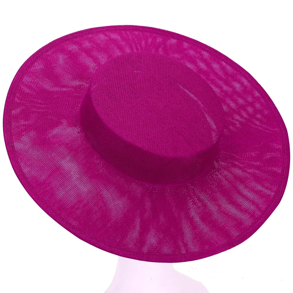 Elegant Hair Accessories DIY Hat Fascinator Base Headwear Plain Color Banquets Hats Multiple Colors Big Top Hats Cocktail
